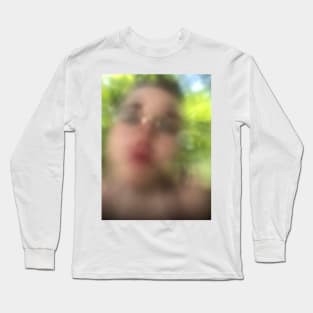 Abstract Face in Prospect Park Long Sleeve T-Shirt